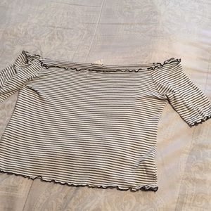 Of the shoulder crop top